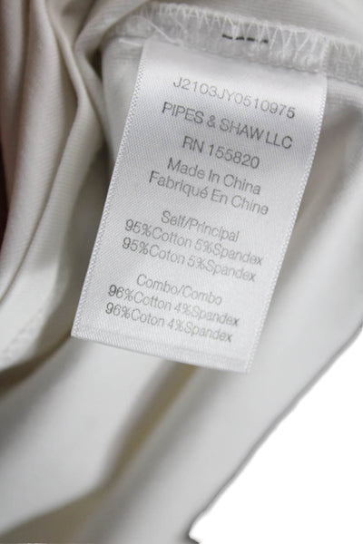 Veronica Beard Womens Basic V-Neck Sleeveless White Blouse Size S