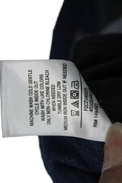 Favorite Daughter Women Blue Cotton Dress Pants High Rise Button Size 6