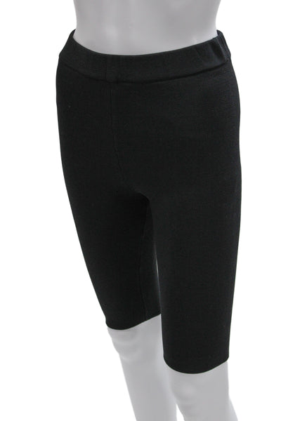 Zara Womens Biker Leggings Black Nylon Solid Casual Spring Size M