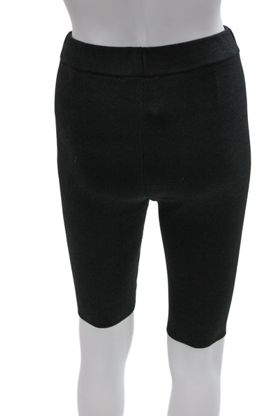 Zara Womens Biker Leggings Black Nylon Solid Casual Spring Size M