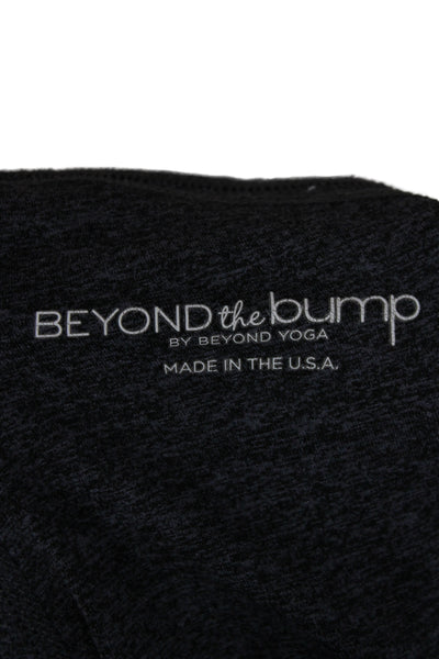 Beyond the Bump Women Compression Leggings Gray Flecked Yoga Maternity Size S