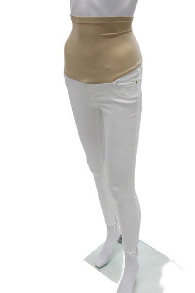 Frame Denim Womens Skinny White Jeans Maternity Size 26