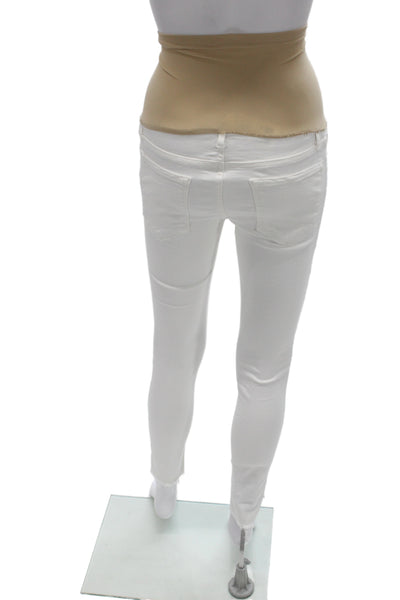 Frame Denim Womens Skinny White Jeans Maternity Size 26