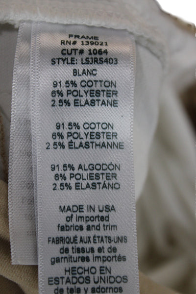 Frame Denim Womens Skinny White Jeans Maternity Size 26