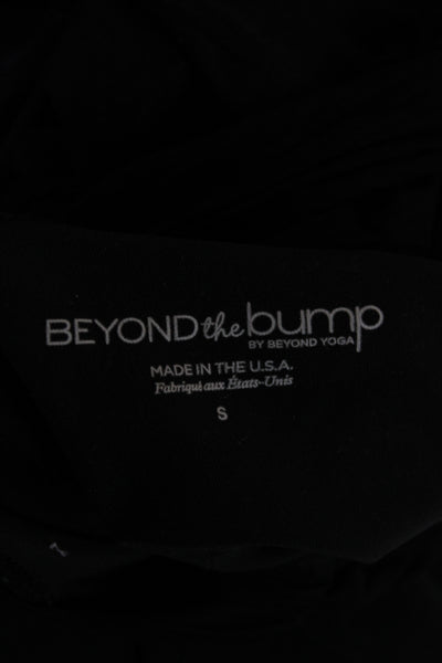Beyond the Bump Womens Capri Leggings Gray Nylon Blend Maternity Yoga Size S