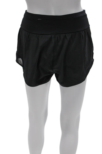 Lululemon Womens Athletic Black Shorts Recycled Polyester Size 6