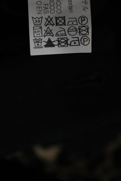 Zara Basic Womens Paperbag Shorts Black Polyester Buckle Size M