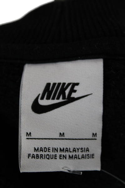 Nike Women Cardigan Black V Neck Button Cotton Long Sleeve Size M
