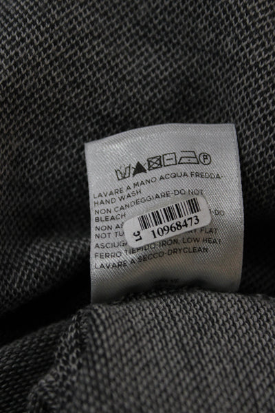 Ermenegildo Zegna Mens V-Neck Pullover Sweater Gray 90% Virgin Wool Size M