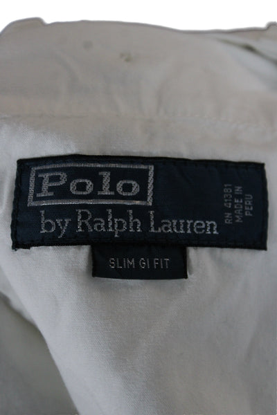 Polo Ralph Lauren Men Chino Pants White Pima Cotton Size 32