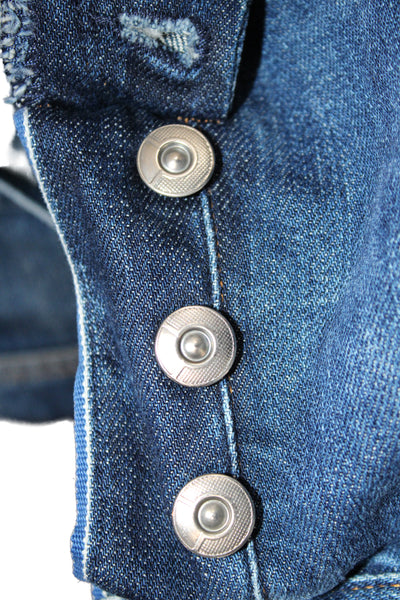 3x1 NYC Mens Straight Jeans Blue Cotton High Rise Size 32