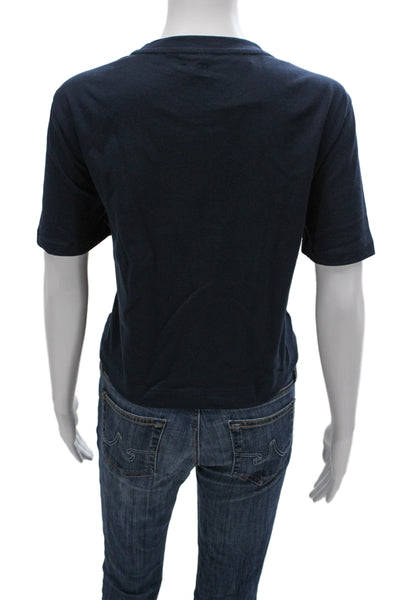 Sweaty Betty Womens Basic Geometric Blue Cotton T-Shirt Size XS