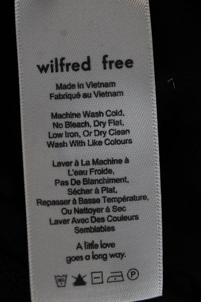 Wilfred Free Womens Black T-Shirt Dress Short Sleeve Round Neck Size S