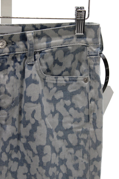 Current/Elliott Women Tapered Animal Print Blue Jeans Size 26