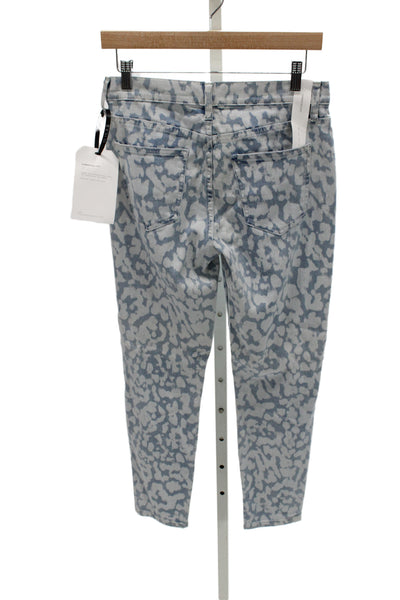 Current/Elliott Women Tapered Animal Print Blue Jeans Size 26