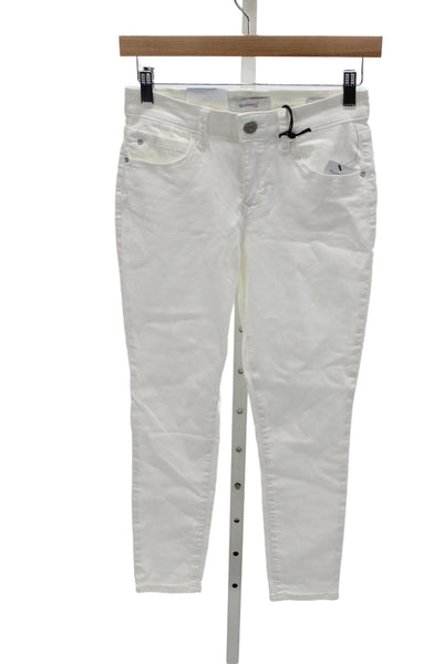 Skinny Girl Jeans Womens Skinny White Cotton High Rise Jeans Size 26