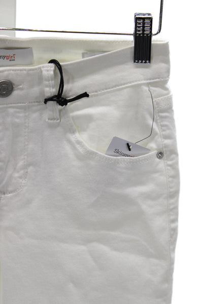 Skinny Girl Jeans Womens Skinny White Cotton High Rise Jeans Size 26