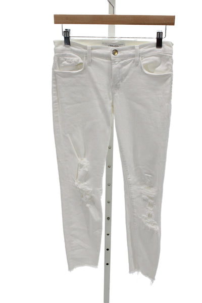J Brand Women Skinny Jeans White High Rise Cotton Size 26