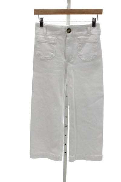 Maeve Anthropologie Women White Wide-Leg Jeans Size 26