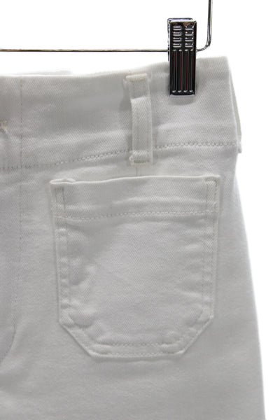 Maeve Anthropologie Women White Wide-Leg Jeans Size 26