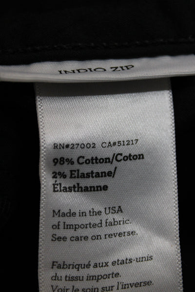 Paige Women Skinny Biker Jeans Black High Rise Cotton Blend Size 27