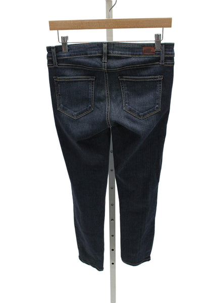 Paige Womens Skinny Jeans Blue Mid Rise Viscose Biker Size 26