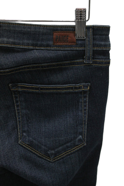 Paige Womens Skinny Jeans Blue Mid Rise Viscose Biker Size 26