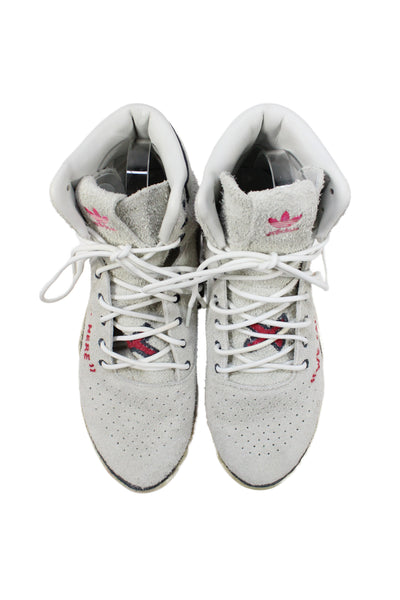Adidas Mens Hairy Suede Tubular X High Top Sneakers White Size 10