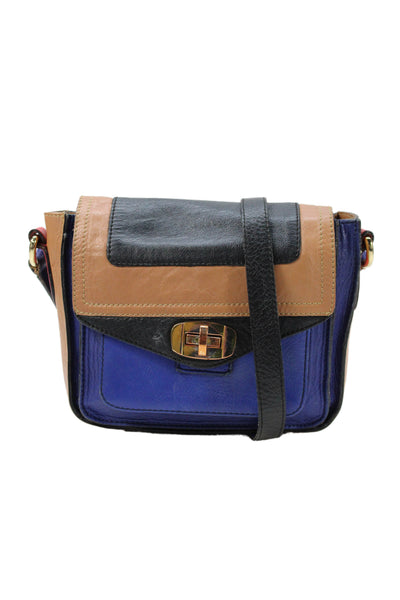 Massimo Dutti Womens Colorblock Crossbody Shoulder Handbag Multi Colored