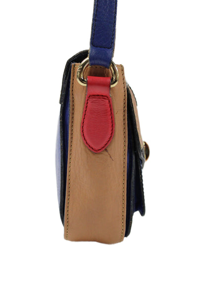 Massimo Dutti Womens Colorblock Crossbody Shoulder Handbag Multi Colored