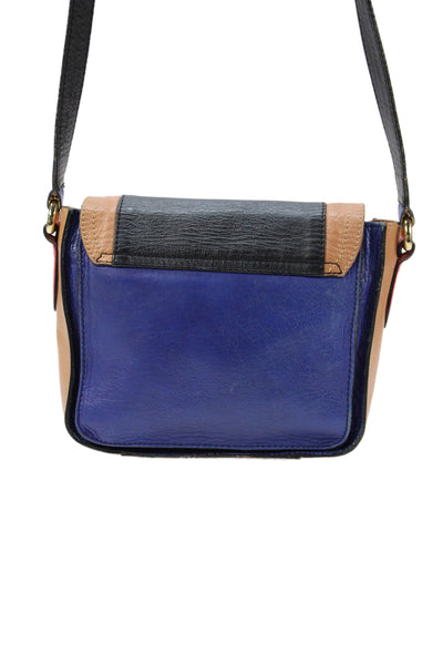 Massimo Dutti Womens Colorblock Crossbody Shoulder Handbag Multi Colored