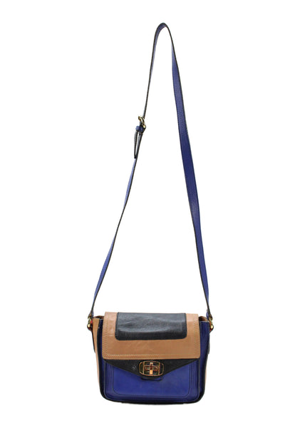 Massimo Dutti Womens Colorblock Crossbody Shoulder Handbag Multi Colored