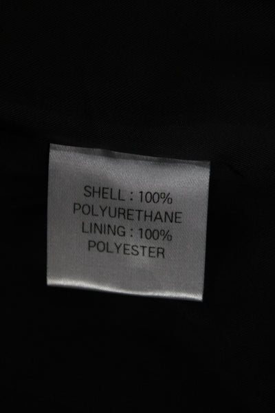 Frankie Shop Women Basic Jacket Black Button Long Sleeve Polyurethane Size XS