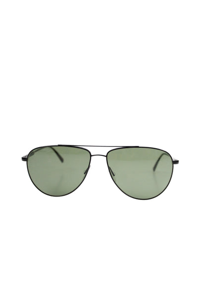 Brunello Cucinelli For Oliver Peoples Womens Gunmetal Metal Aviator Sunglasses