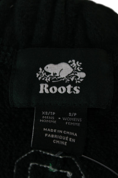 Roots Unisex Adults Sweatpants Green Organic Cotton Solid Size XS