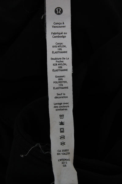 Lululemon Women Black Nylon Yoga Pants Size 2