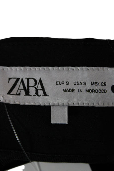 Zara Womens Dress Pants Gray Polyester Workwear Zip Size S