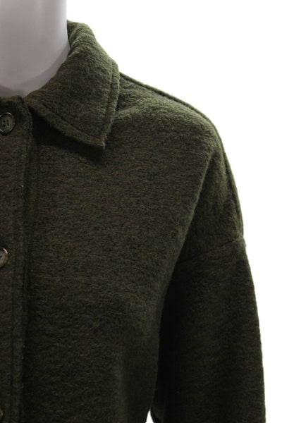 Pharaoh Womens Basic Green Virgin Wool Jacket Size 2