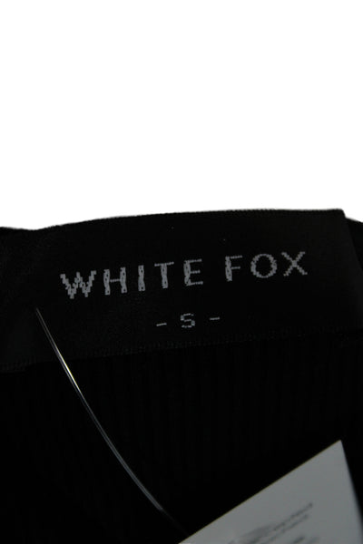 White Fox Womens Basic Black Rayon Henley Sleeveless Tank Size S