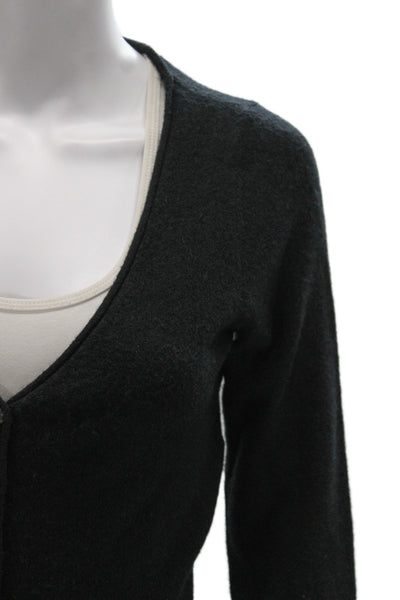 Wilfred Women Cardigan V-Neck Gray Long Sleeve Size M