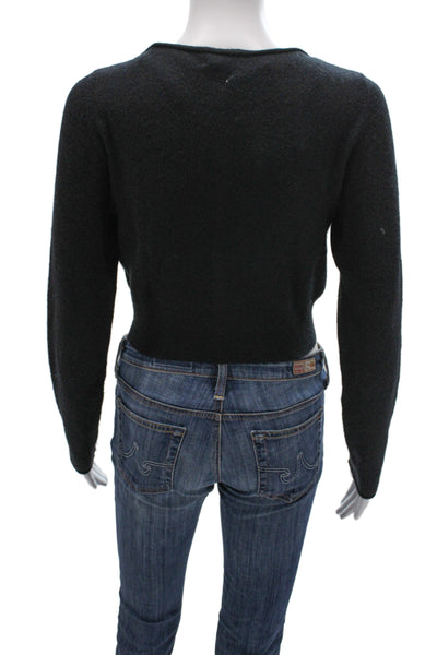 Wilfred Women Cardigan V-Neck Gray Long Sleeve Size M