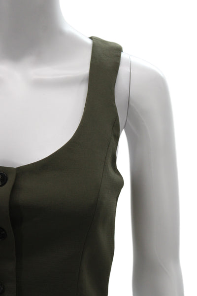 Wilfred Womens Green Polyester Vest Button Size 4