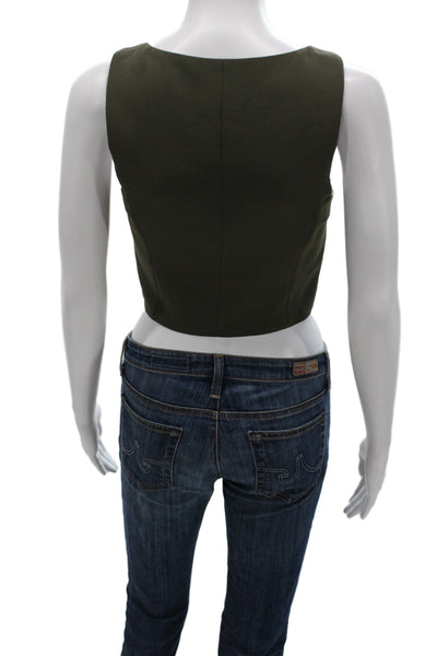 Wilfred Womens Green Polyester Vest Button Size 4