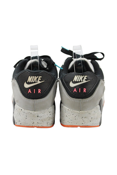 Nike Mens Leather Colorblock Low Top Sneakers Black Size 12