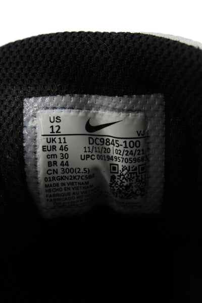Nike Mens Leather Colorblock Low Top Sneakers Black Size 12
