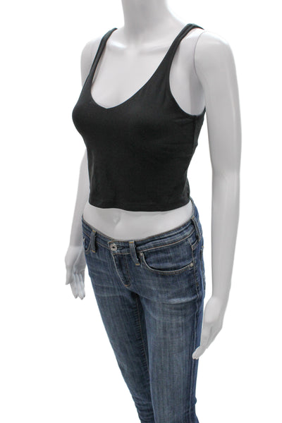 Lululemon Womens Gray V-Neck Basic Tank Athleisure Size 6