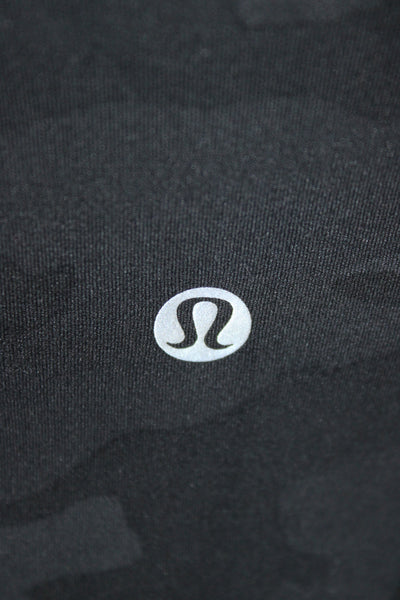 Lululemon Womens Black Camouflage Sports Bra Nylon Sleeveless Size 6