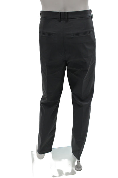 7 For All Mankind Mens Dress Pants Gray Button 100% Polyester Inseam 32 Size 38