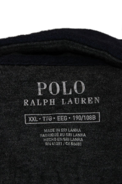 Polo Ralph Lauren Mens Pullover Sweater Blue Solid High Neck Size 2XL