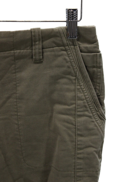Theory Womens Green Cotton Cargo Pants Button Closure Size 2
